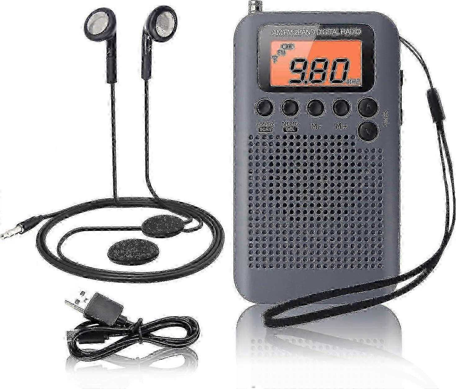 Lightweight FM/AM Radio - Digital Tuner and Multifunctional Design 2025