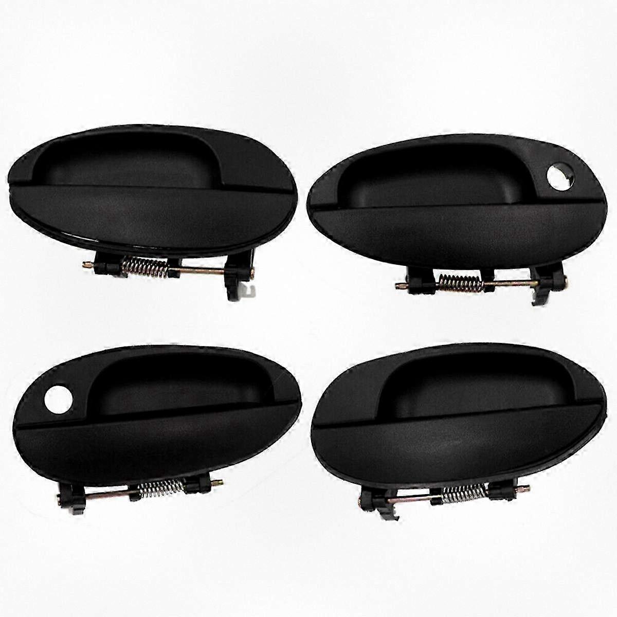 4PCS Front and Rear Exterior Door Handle Set Compatible with Daewoo Matiz & Chevrolet Spark 1998-2000 Models