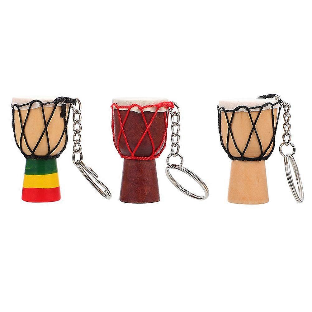 1 Set of Drum Key Chains Durable Pendants African Drum Key Chains Necklace