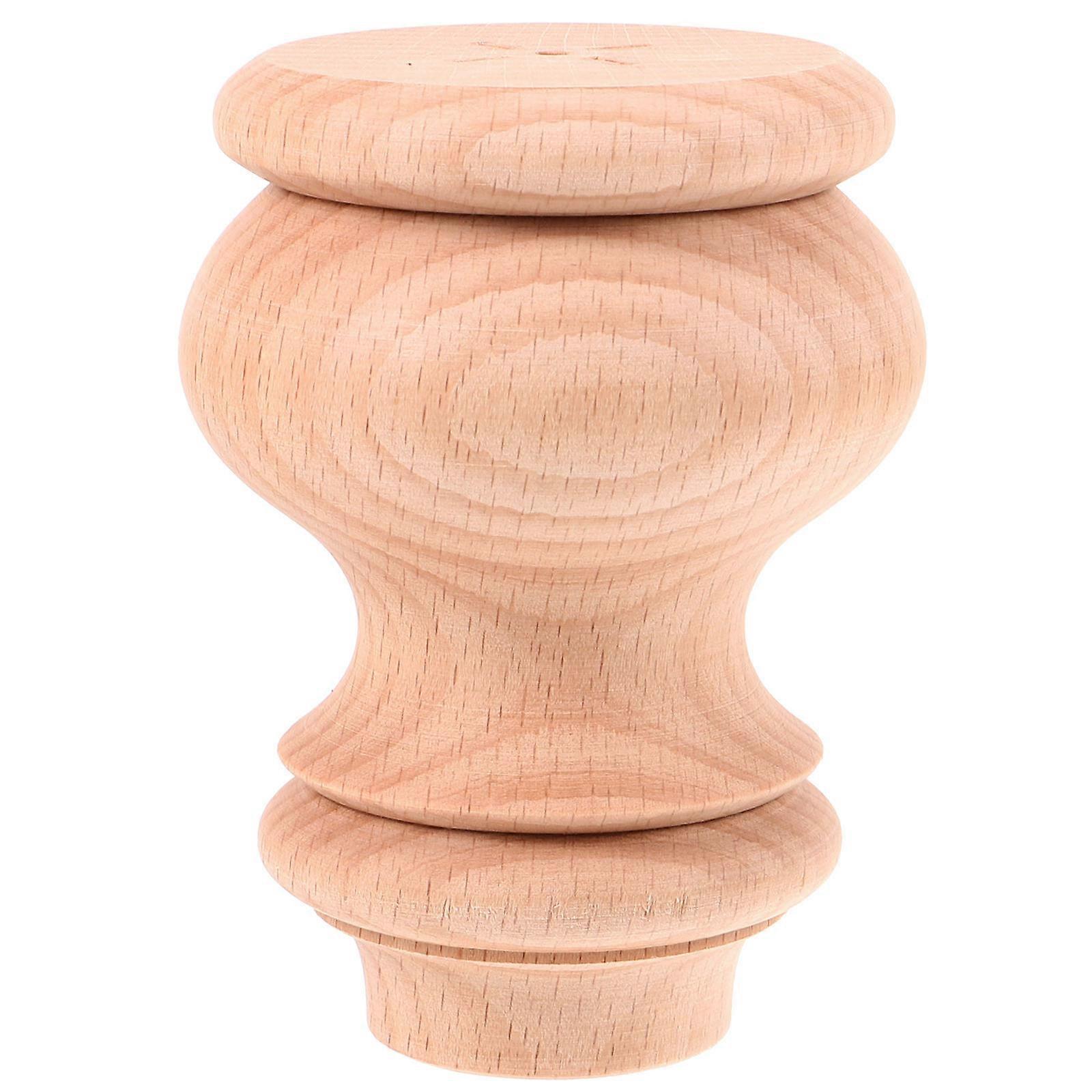 Table Legs Wood Furniture Feet Replacement Extender Round Shape Brown 9.70X7.00X7.00CM For General Users 1Set