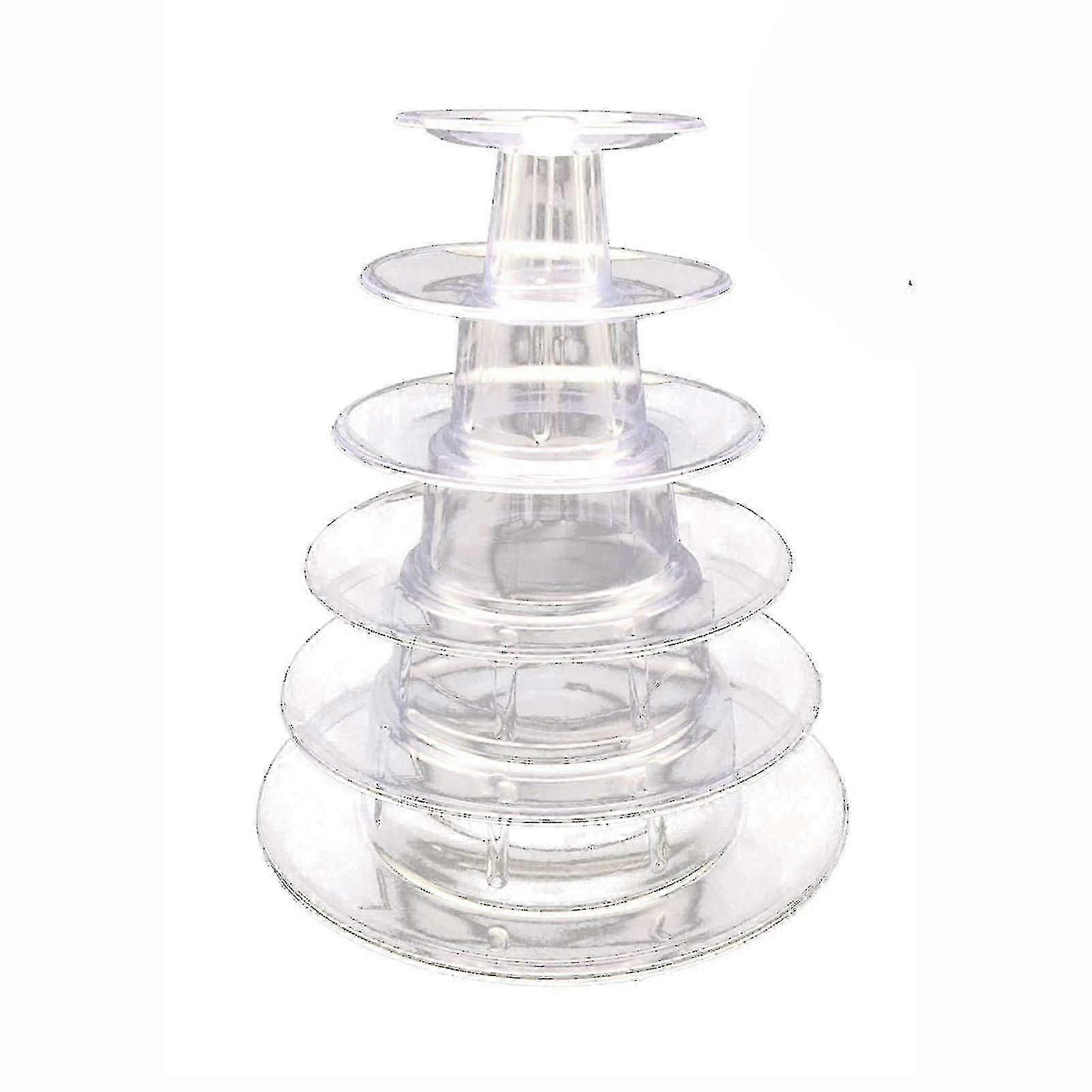 6 Tier Macaron Tower Stand For Wedding Birthday Party, Cupcake Cake Plastic Display Stand