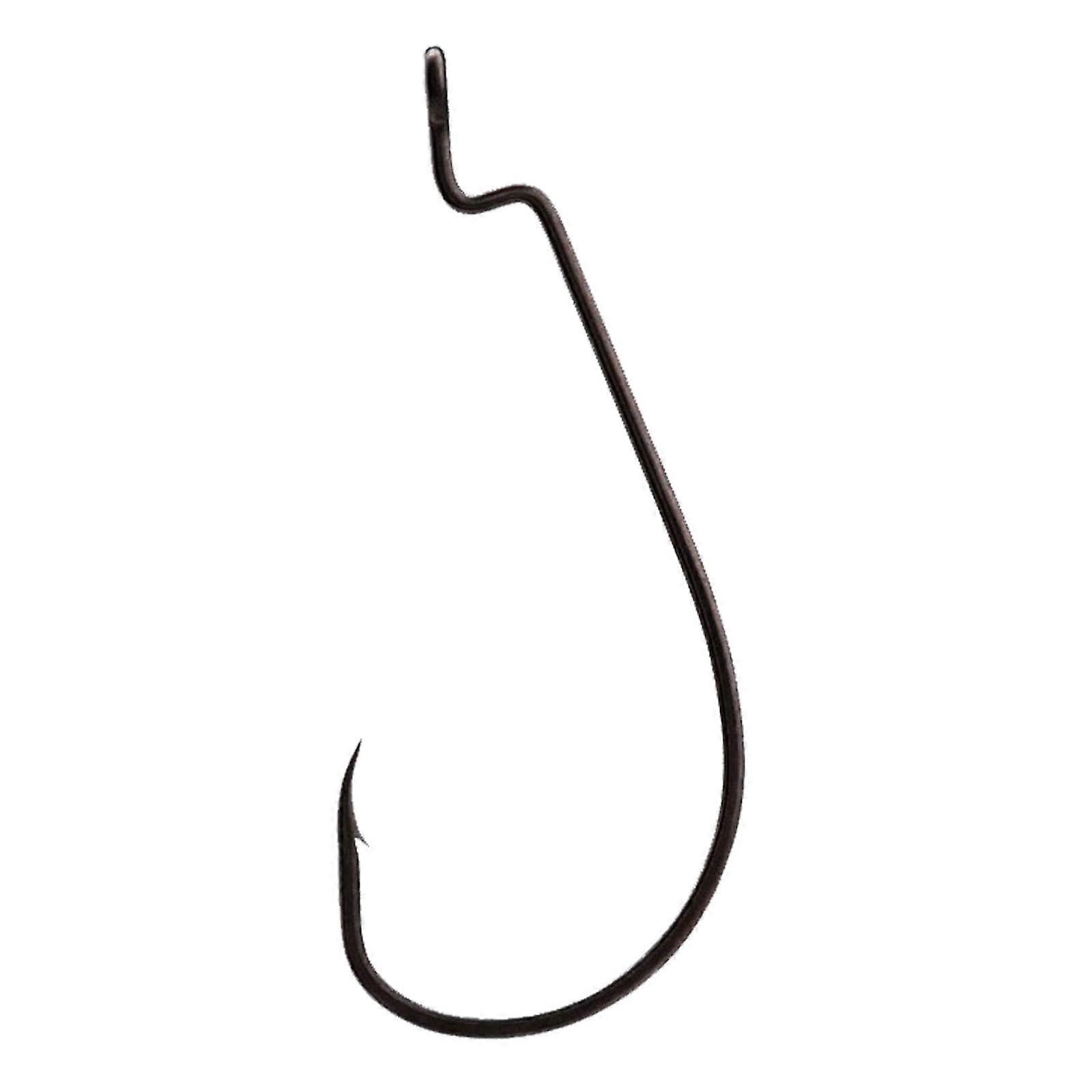 Worm Hook for Rubber Jigs and Creature Baits - Muse Hooks Size 1, 9 Pack, Strong Durability for Freshwater Fishing