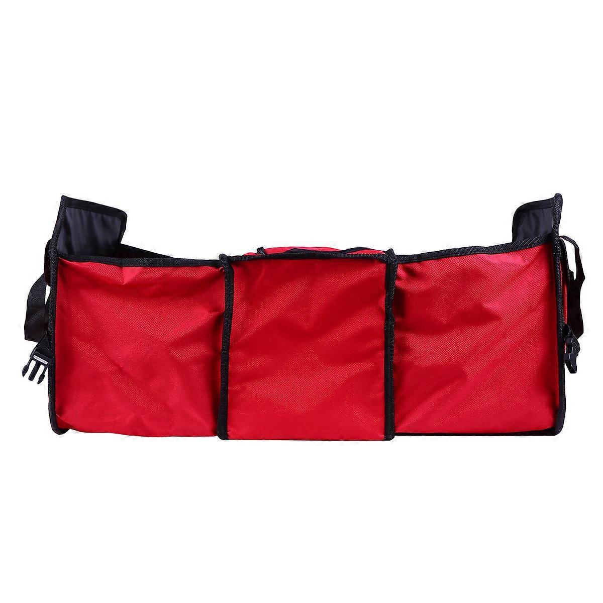 Storage Containers For Vehicles Foldable Storage Trunk Red 58x32x28.5cm Insulation Waterproof Dust-Proof 1Pcs