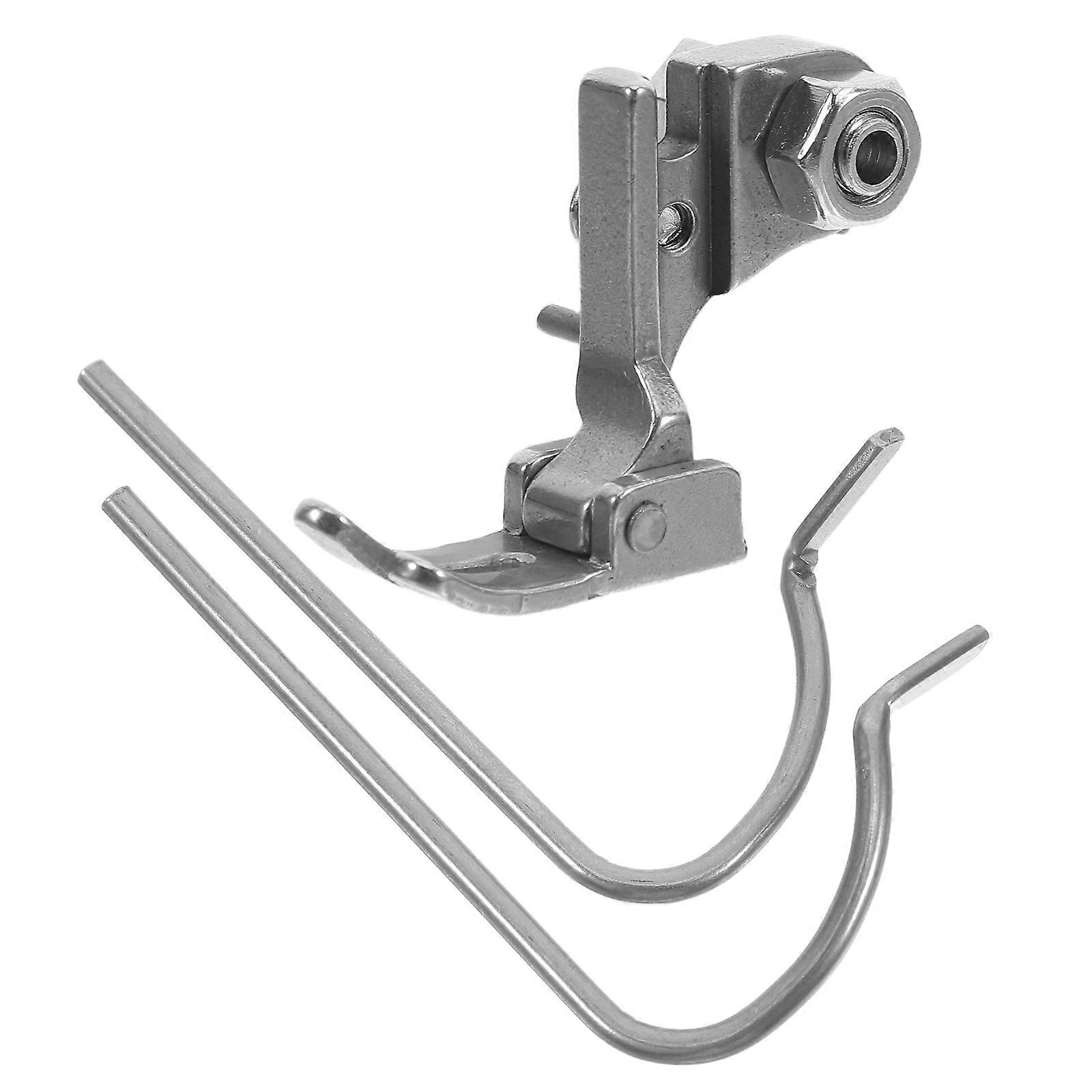 The **"Durable Edge Folding Foot With Guide Rod For Precision Quilting Industrial Flat Car Machines"** is a sewing machine attachment designed for