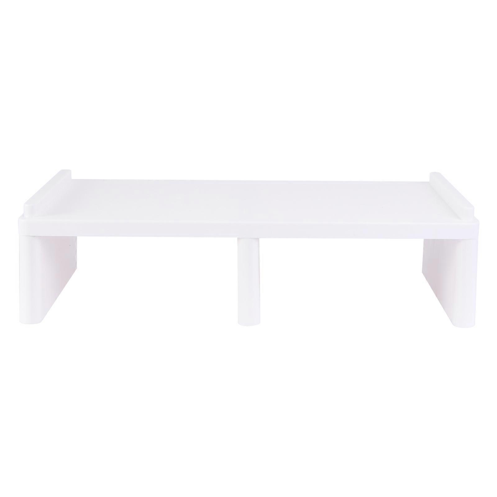 Riser Monitor Keyboard Stand For Desktop Computer Screen White 40.00X20.0 Trapezoidal Storage 1Pcs