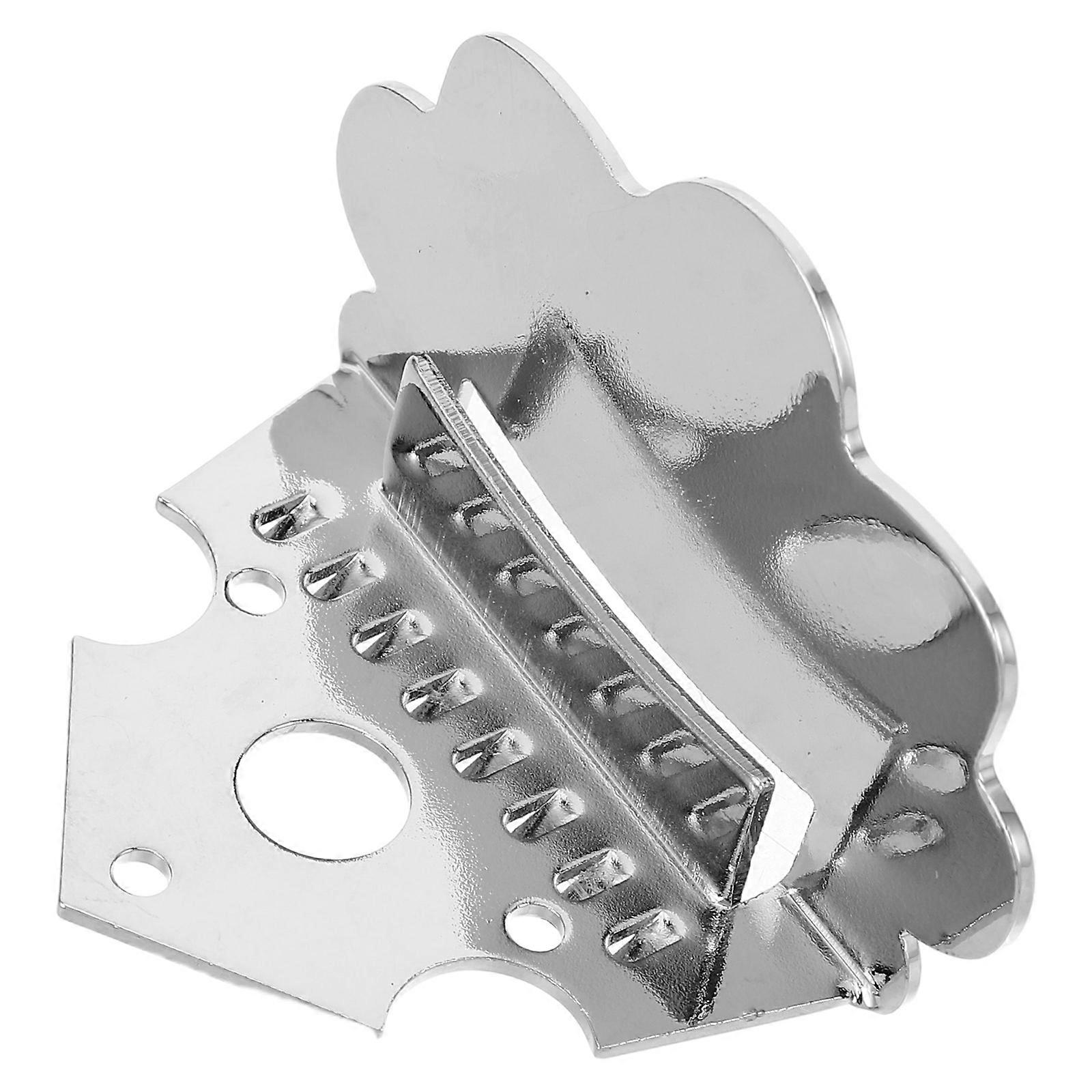 Guitar Tailpiece Mandolin Tailpiece Mirror Shaped Bridge Ukulele Accessories Fan Hat Stand Shaped Hook Tuner Silver Metal