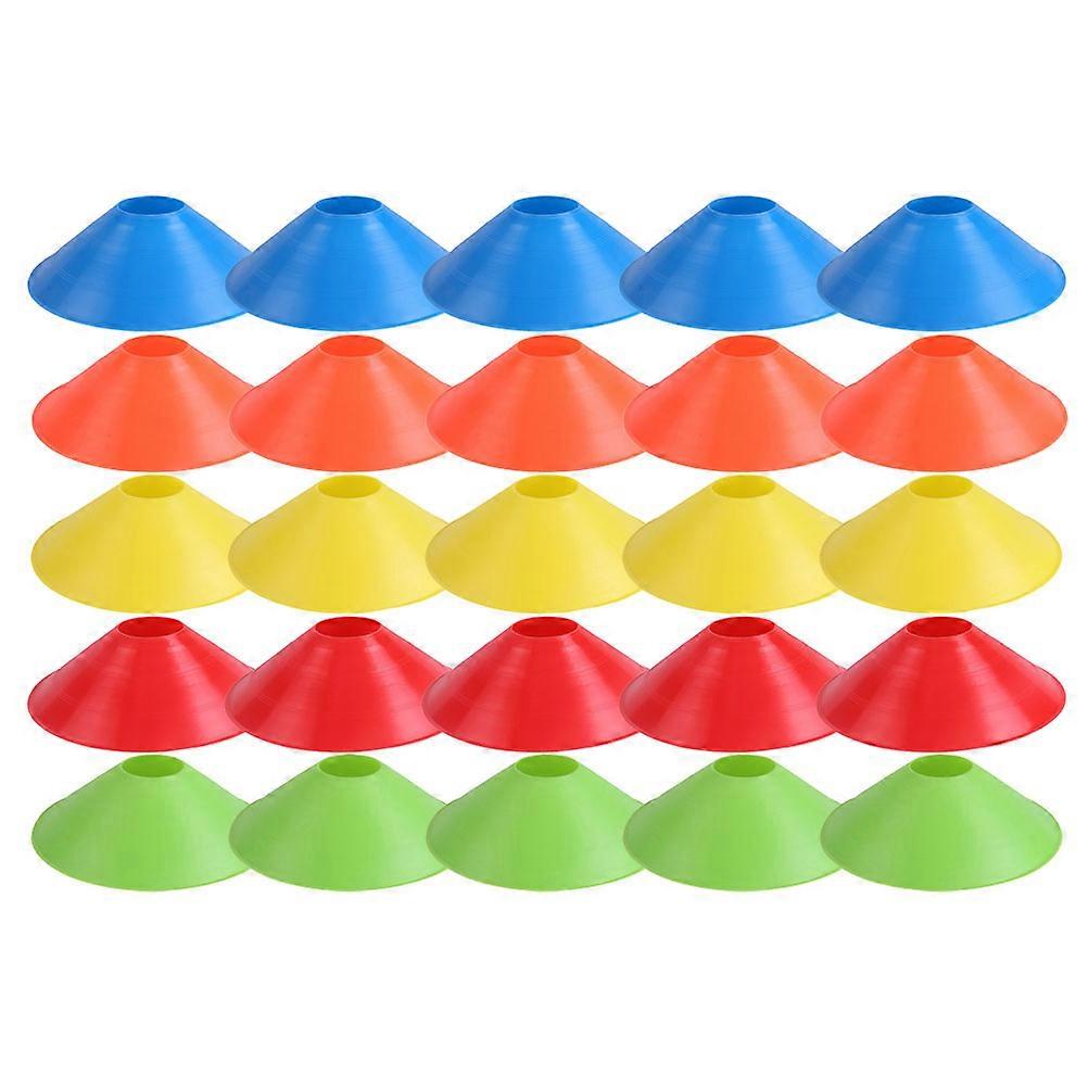 25pcs Portable Soccer Cones for Football Training – Durable Round Agility Markers with Bright Colors to Improve Footwork and Flexibility