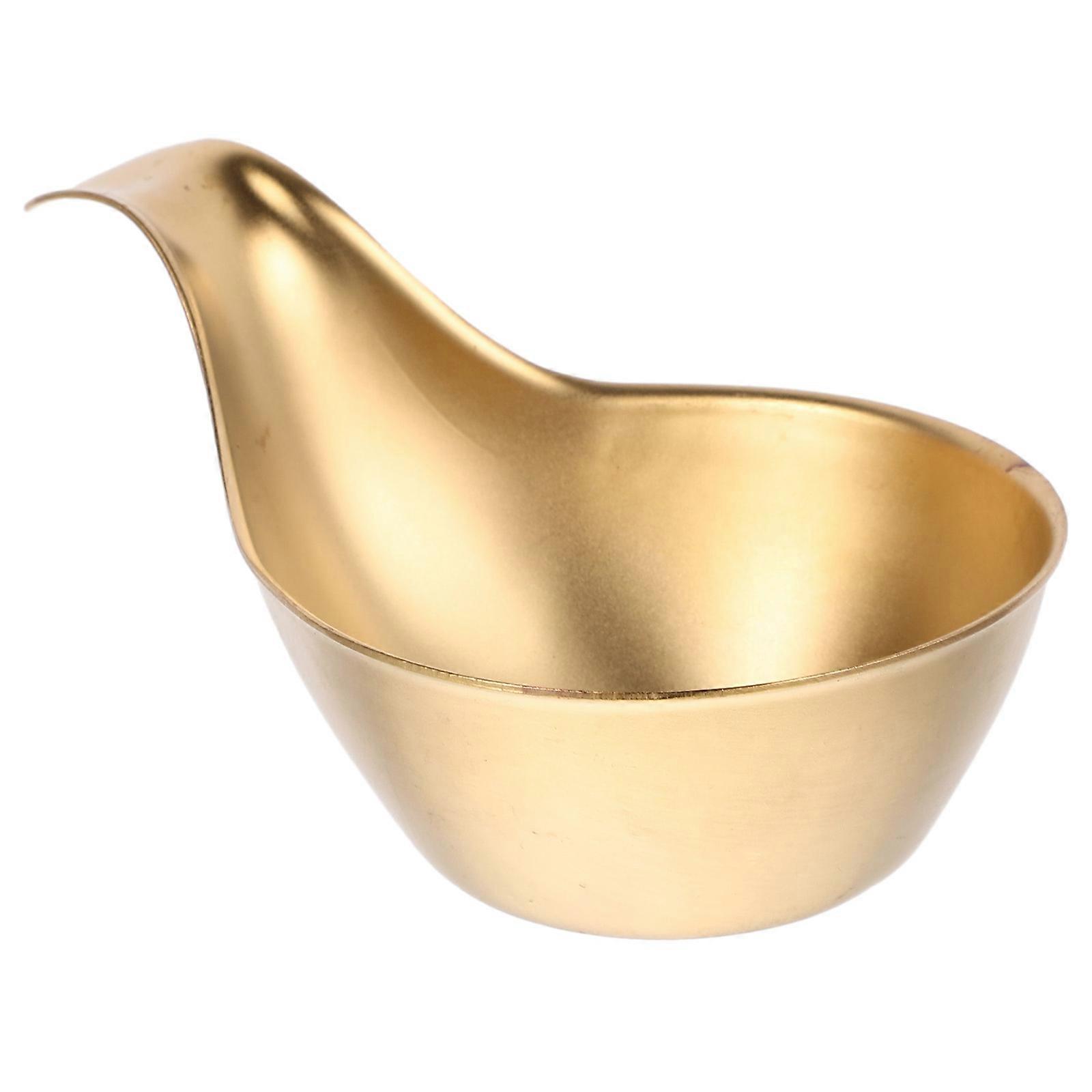 Condiment Cups Reusable Dipping Dish With Handle For Home And Restaurant Use Golden 1Set