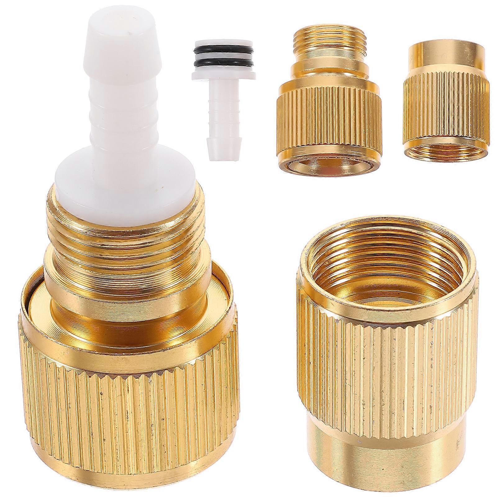 Garden Hose Quick Connect Water Hose Joint Accessories Homeowners Quick Connection Golden 2.5X1.1X1.1Inch 2Set