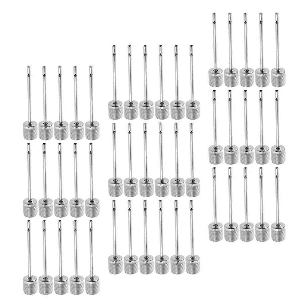 Multi-Function Inflation Needle Silver Basketball Pump Needle 3.8X0.75CM 100Pack