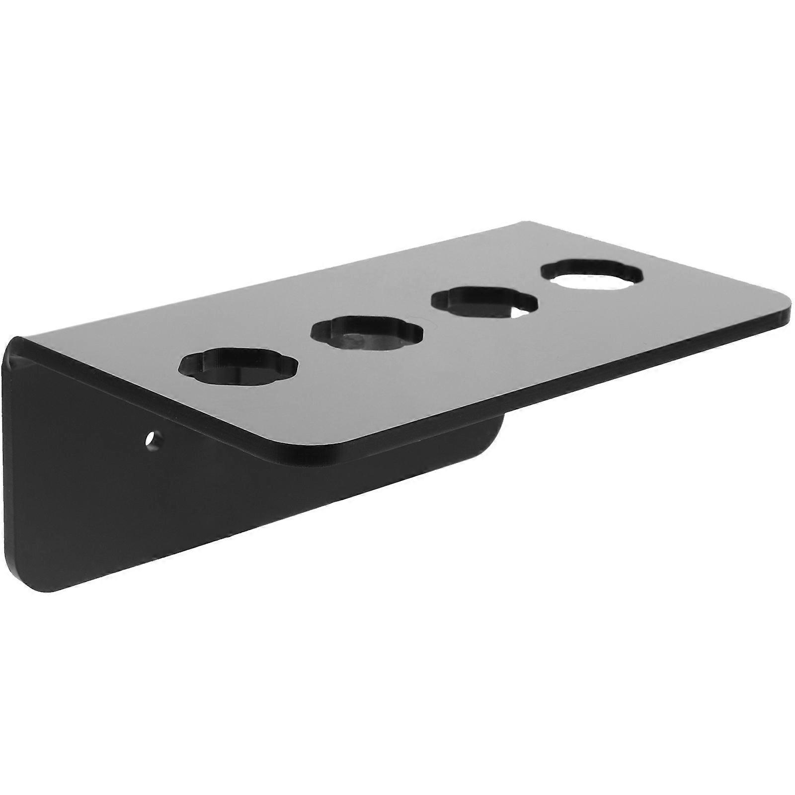 مشط تخزين الرف الاكريليك مقص حامل الحائط المثبت على الحائط رف مصففي الشعر المهنية مصفف الشعر أداة تنظيم 13x8 سم 1 حزمة