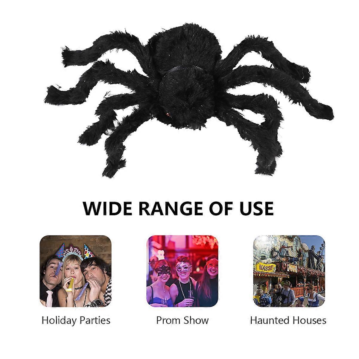 Halloween Spider Decoration Prop Black Plush Decorative Scene Layout 1Pack