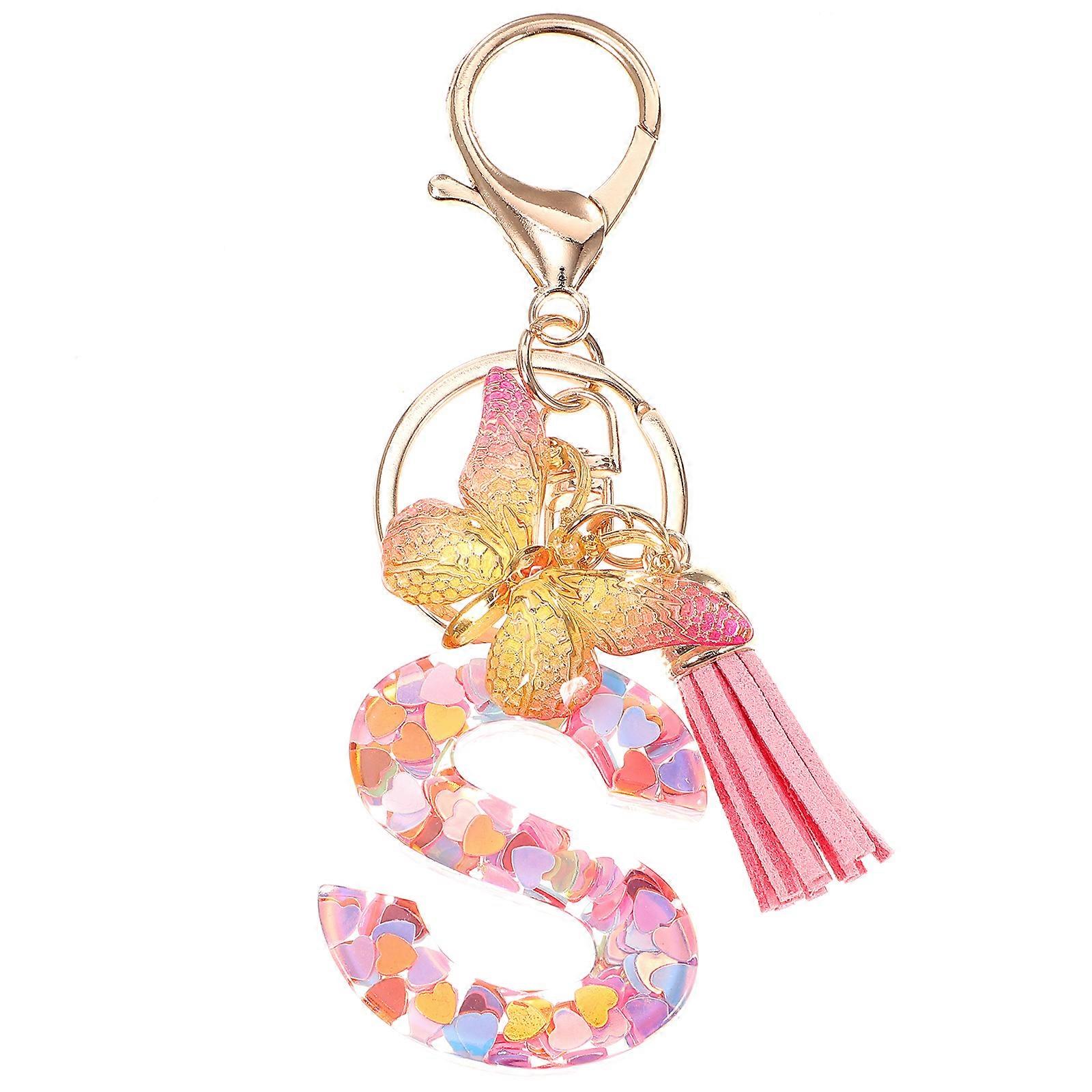 Multicolor Heart Shaped Keychain Bag Charm For Girls As Keyring Identifier 1Pack