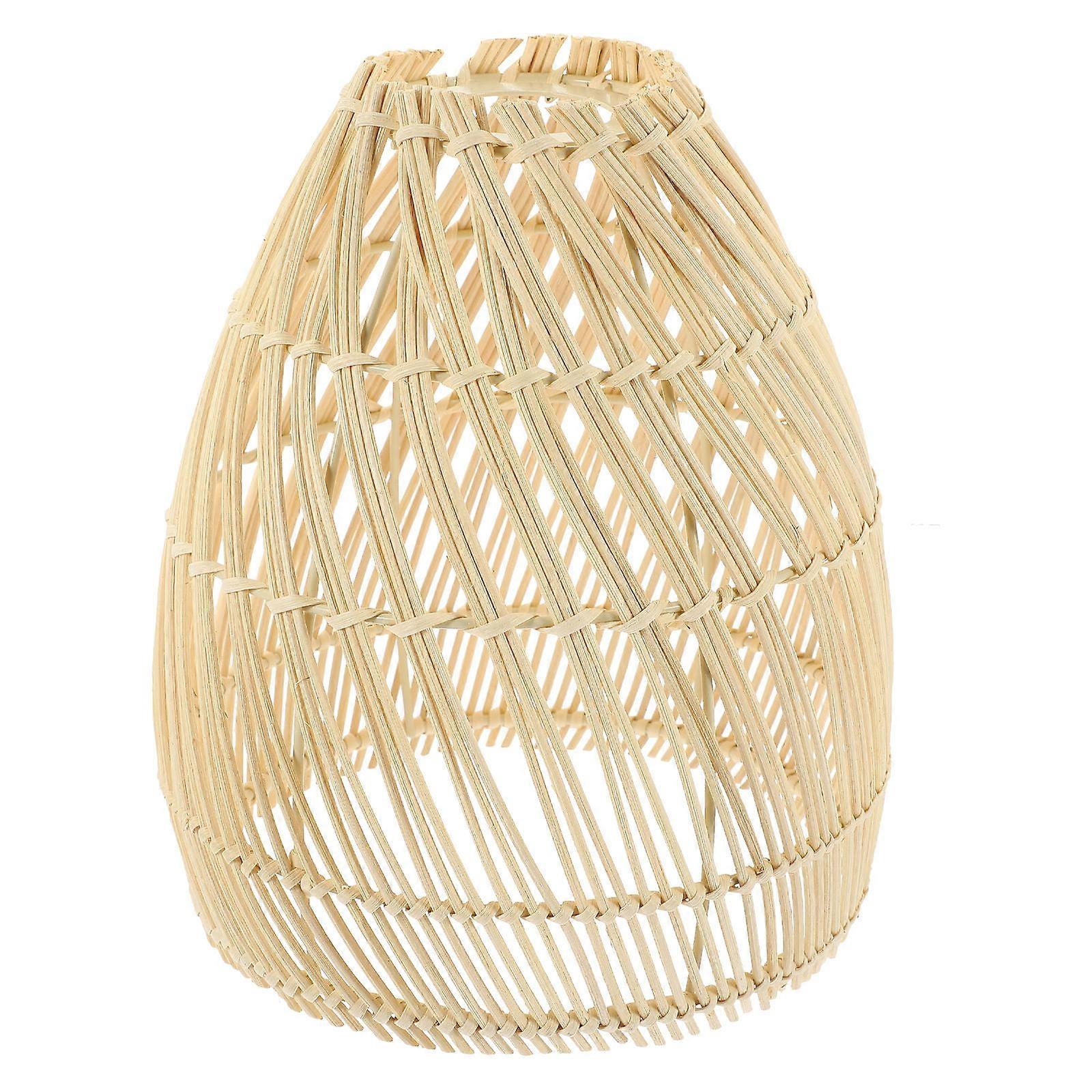 Rattan Woven Lamp Shade Chandelier Lamp Shade Replacement Kitchen 21X16.5CM Modern 1Set