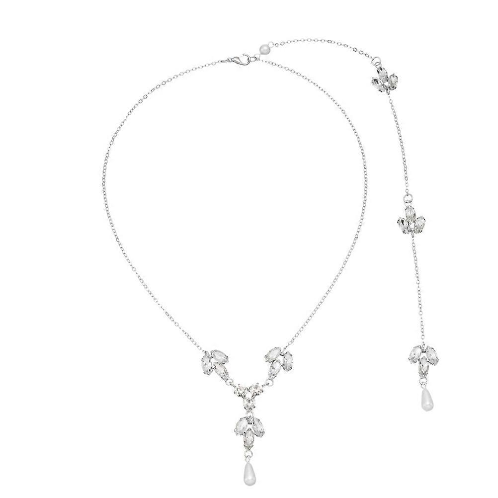 Ladies Back Chain Silver Featuring Wedding Necklace for Elegant Styling