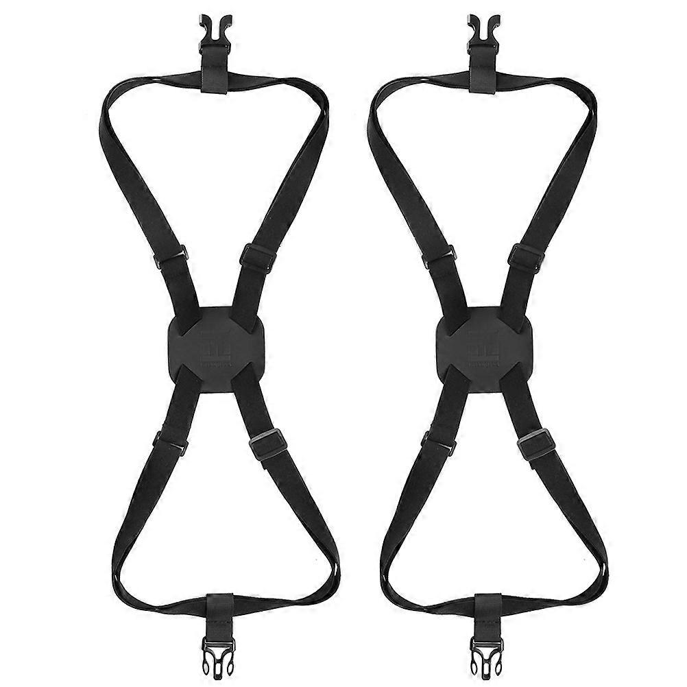 Elastic Luggage Bungee Straps Adjustable Length Suitcase Tightening Black 80.00X9.00X1.00cm Cross Design 2Pcs