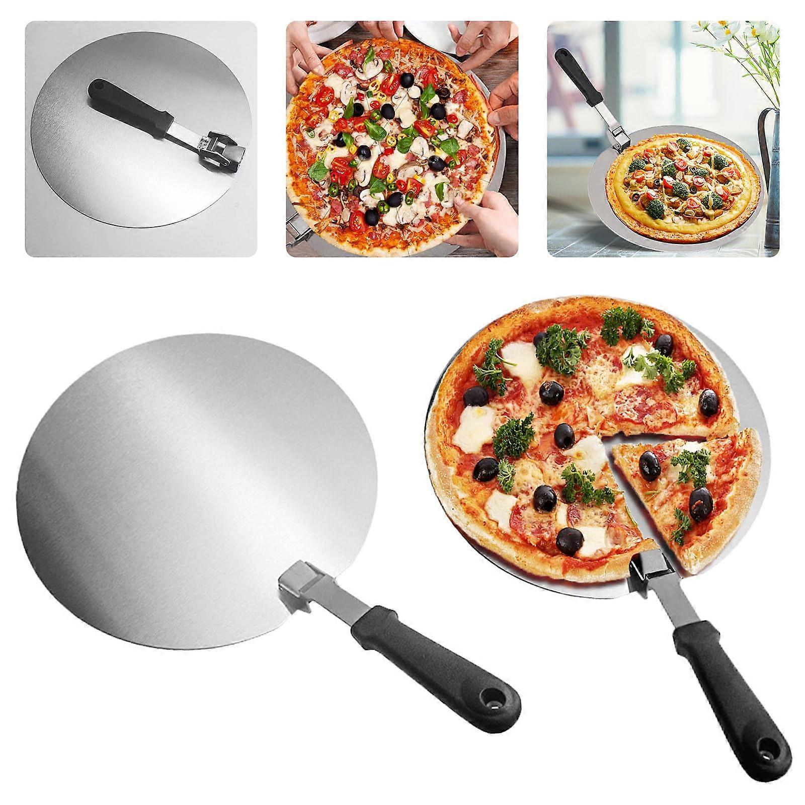 Pizza Peel 25 cm Stainless Steel Pizza Spatula Slider Shovel Server with Round Design for Baking and Serving Pizzas