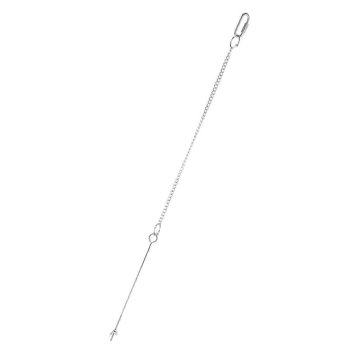 Parrot Toy Fruit Fork Silver 58x0.5x0.5cm Hanging Toy Feeding Birds 1Pack