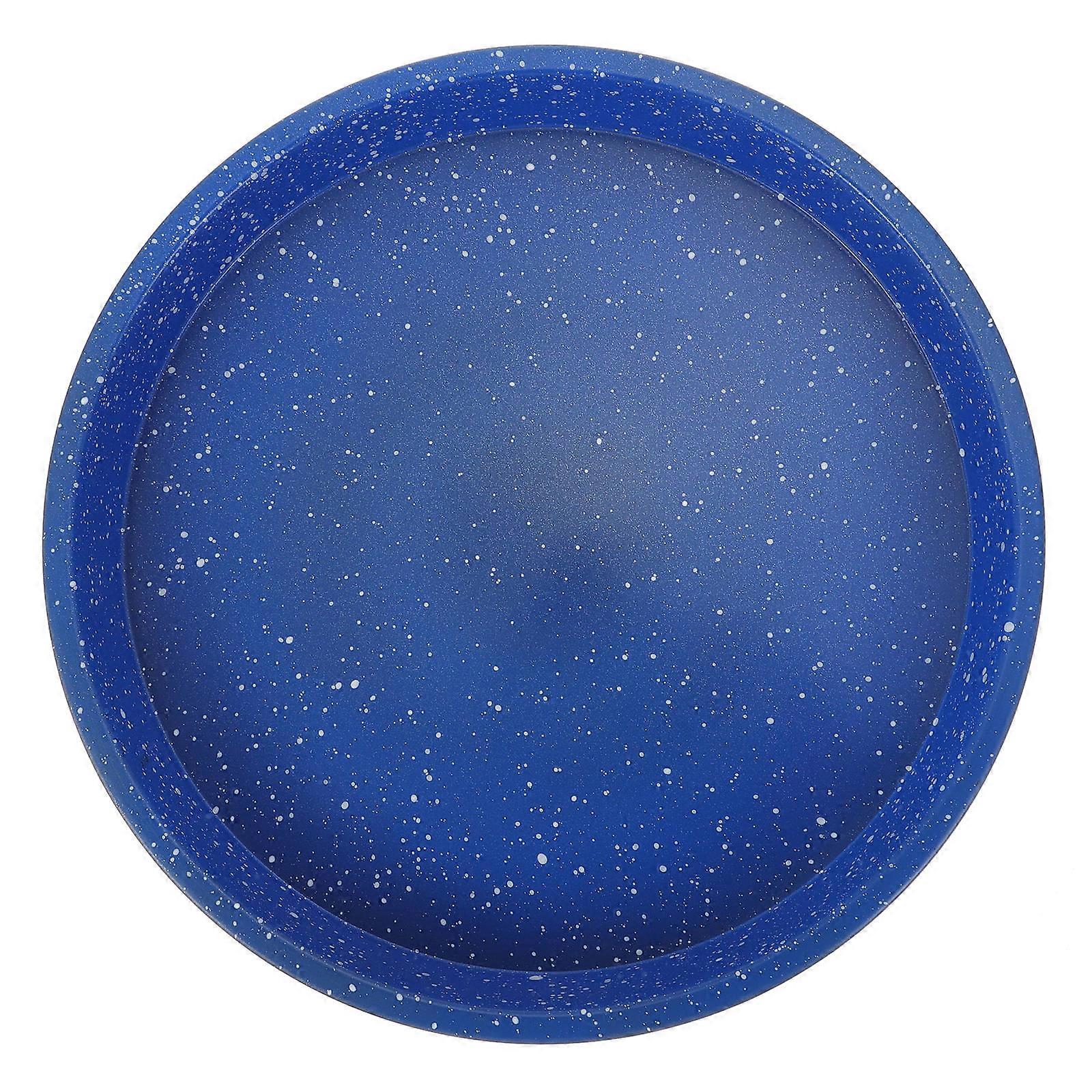 Stainless Steel Baking Pan for Pizza Ovenware Blue Color Uniform Heat Conduction 1 Piece