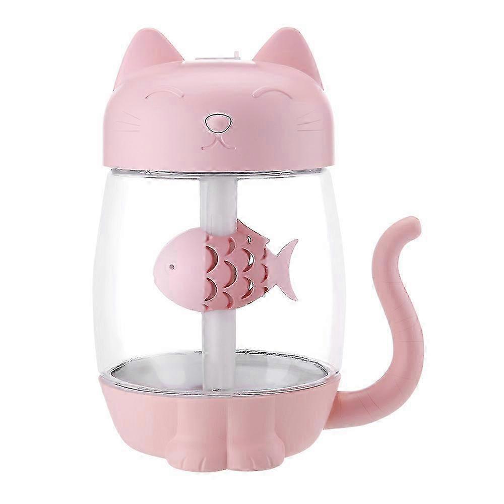 Pink USB Desktop Humidifier for Bedroom - Sweet Cat Design Air Cleaner