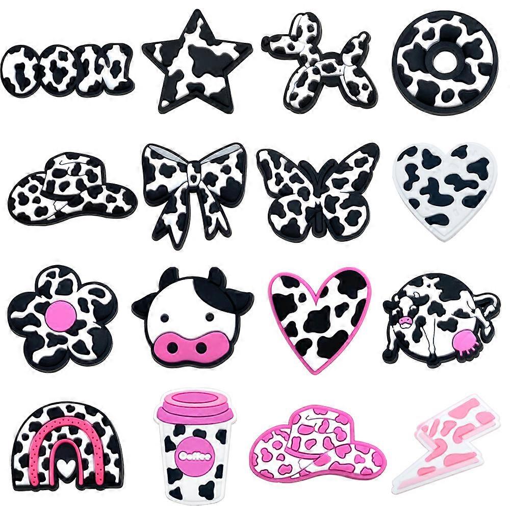 16 Pieces of Cowboy Shoe Accessories for Clogs Sandals, Western Style