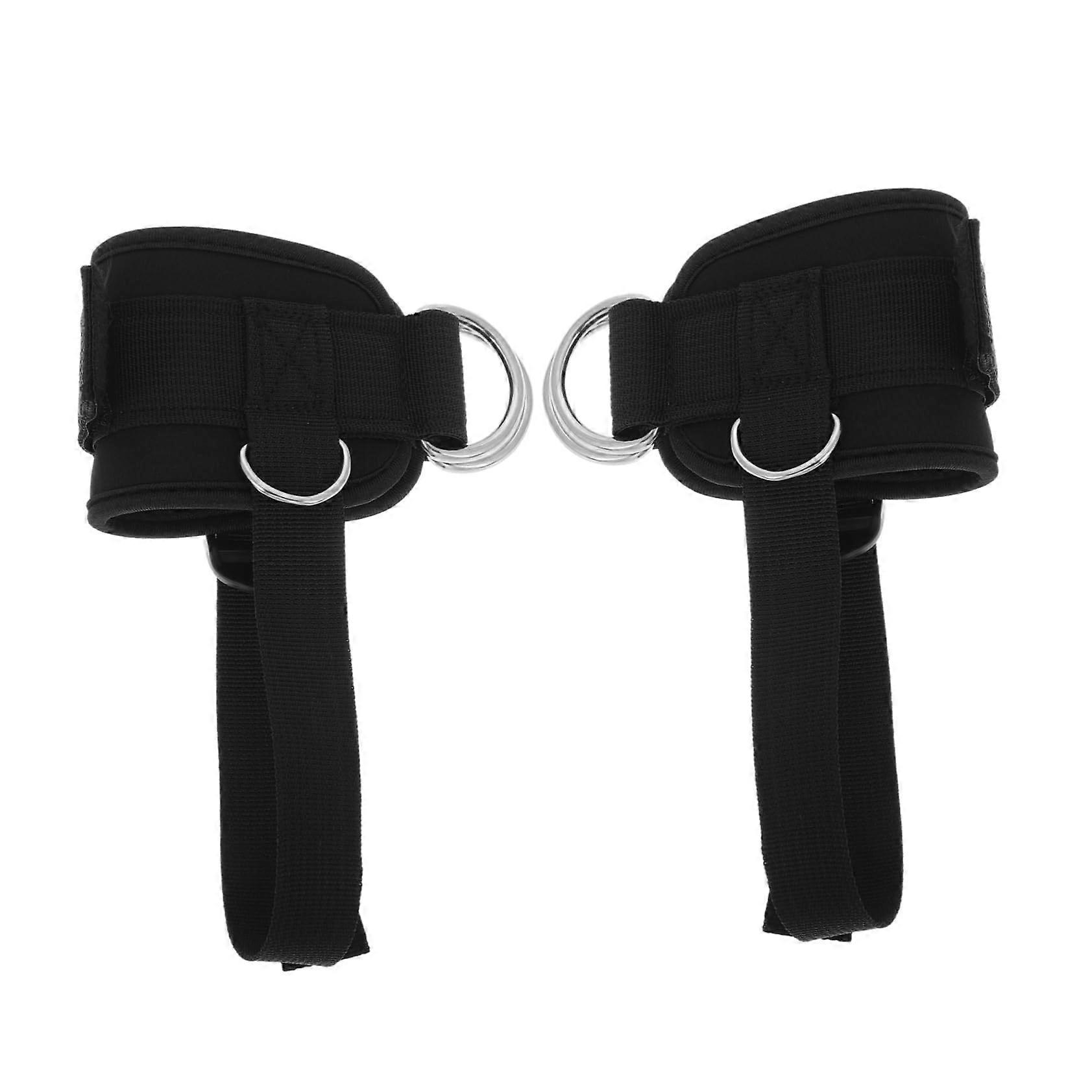 Ankle Weight Loops with Adjustable Straps, Dumbbell Foot Attachment for Strength Training, Compatible with Any Dumbbell