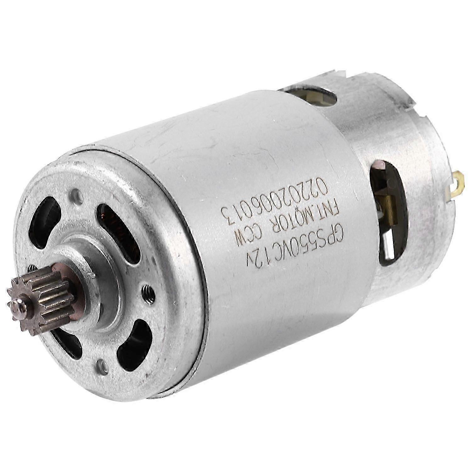 Kit de bricolage de moteur RS550 12V DC avec 12 dents à deux vitesses et boîte de vitesses haute pour perceuse-visseuse électrique