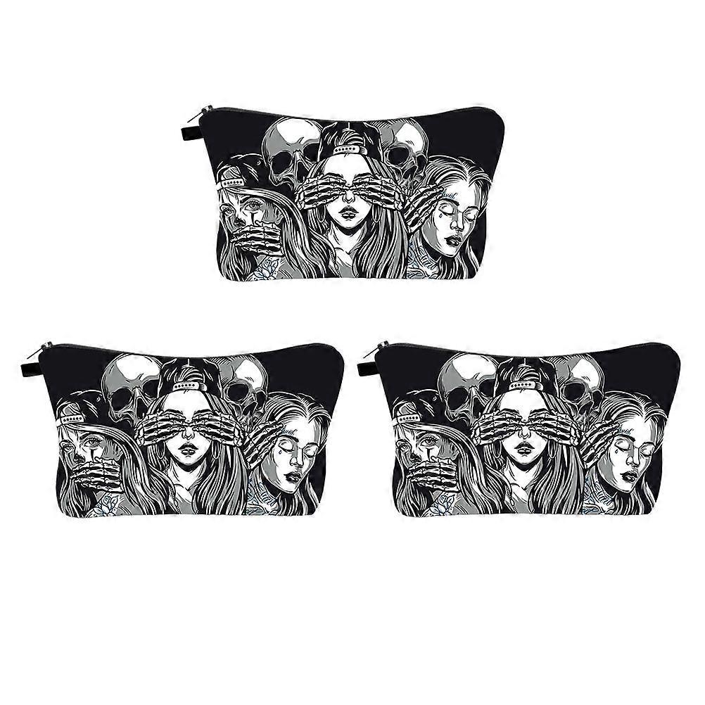 Travel Cosmetics Bag Waterproof Pouch for Makeup Case Compact Lightweight 3Set