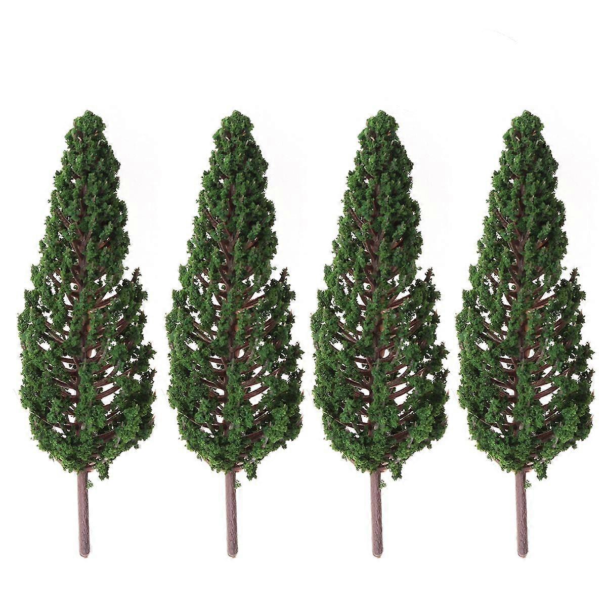 Diorama Mini Trees Model Trees For Diorama Creation Green 11cm Plastic Realistic Visual Effect 10Pcs