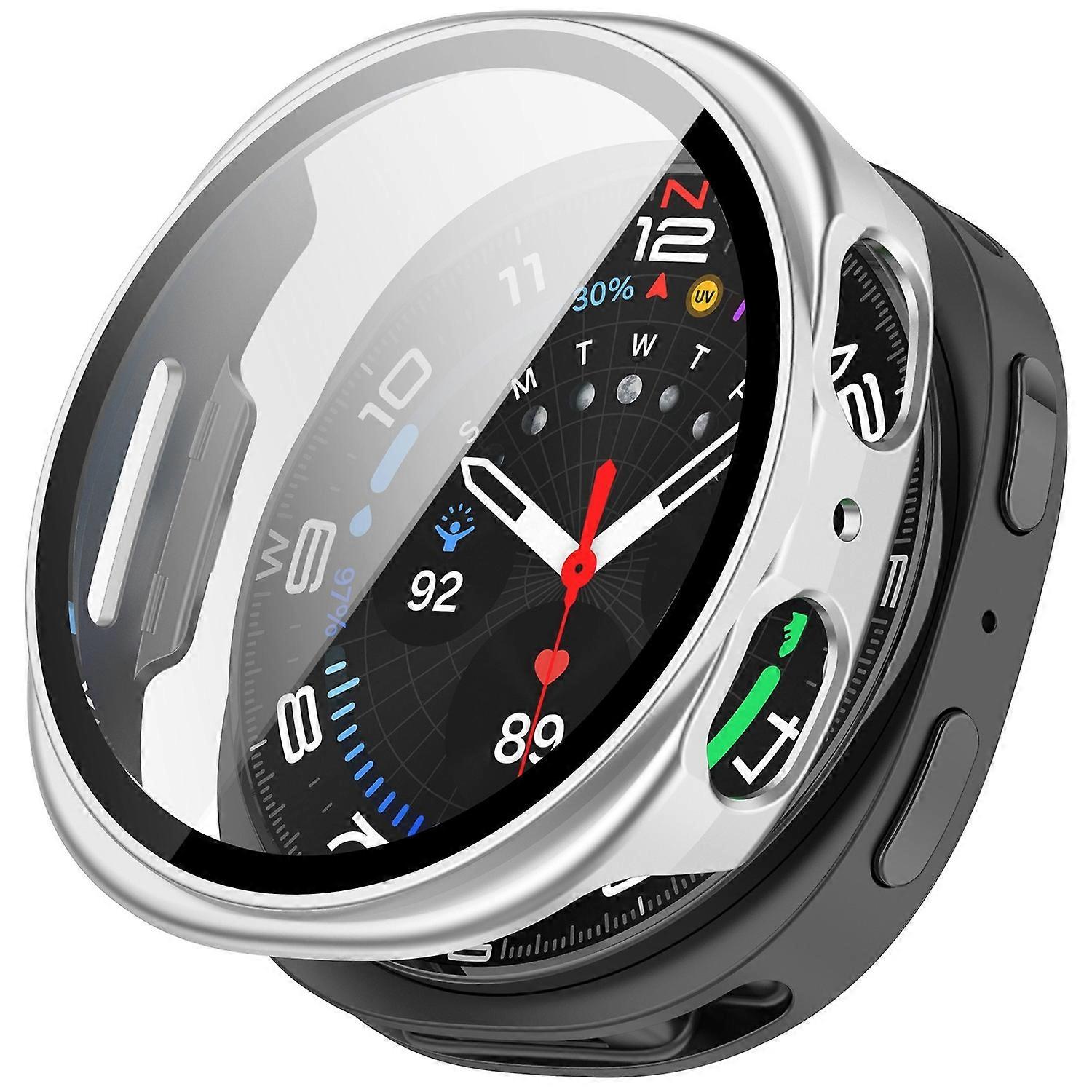 Do Samsung Galaxy Watch8 40mm Twardy futerał ochronny na zegarek PC z folią ze szkła hartowanego