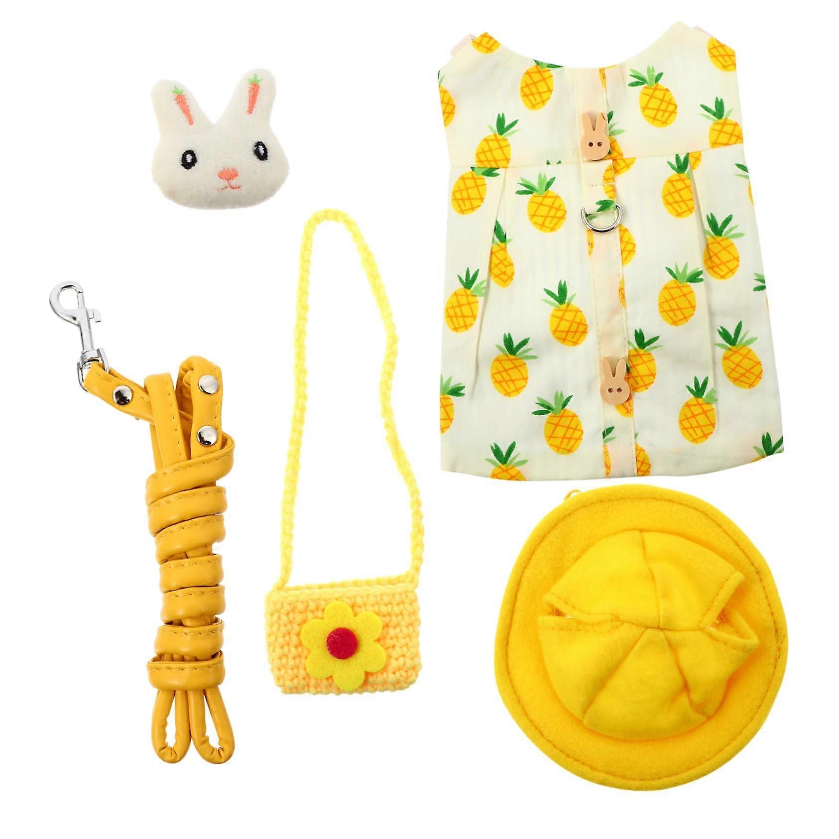 1 Set Adjustable Harness and Leash Cute Cartoon Design for Small Pets Protective and Comfortable for MediumSized