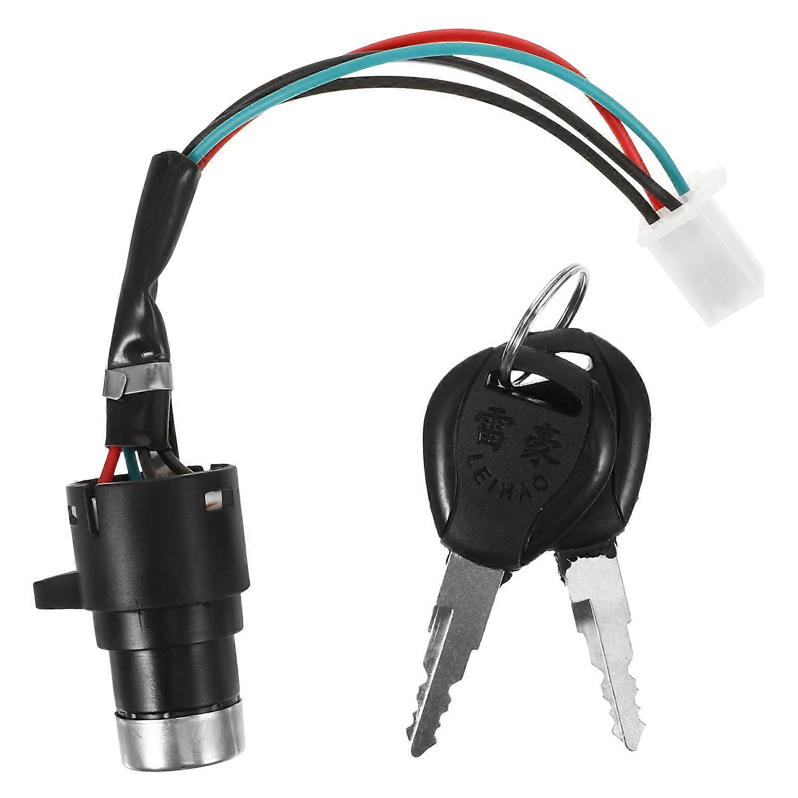Ignition Switch with Key ABS Material Assorted Color Durable Materials for Motorcycle Use