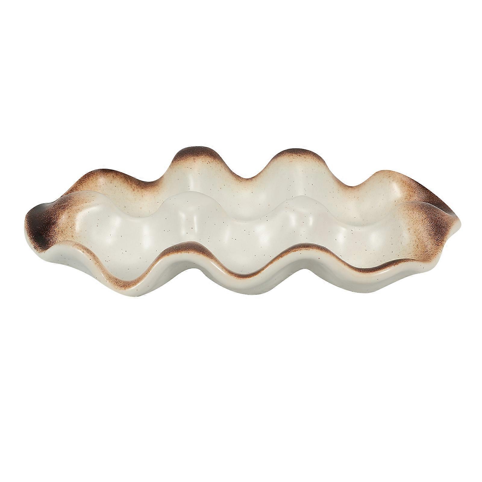 Retro Style Ceramic Egg Tray for Home Decoration and Storage 1Set
