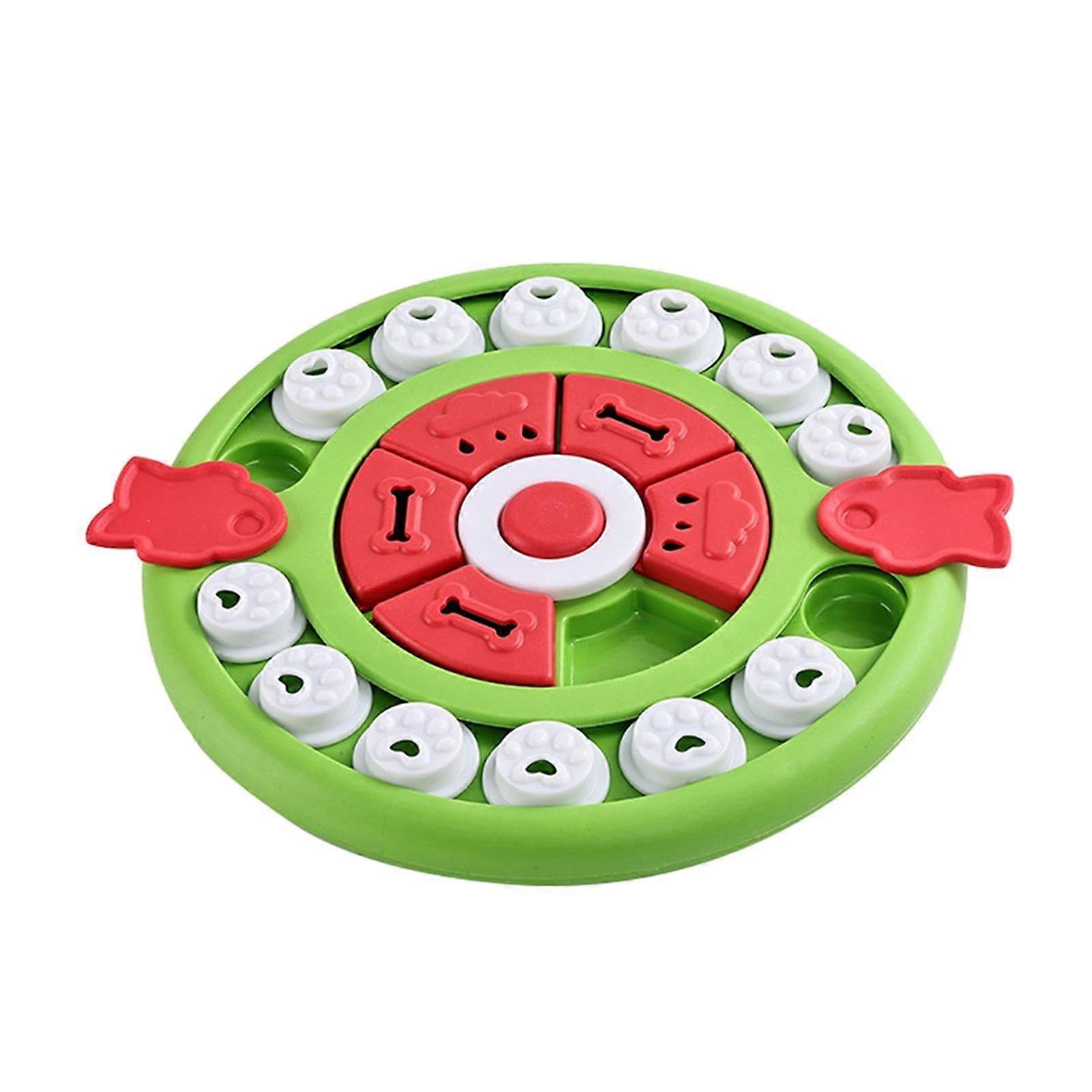 Dog Puzzle Feeder, AntiVomiting Slow Feeder Toy for Puppies, Cat Plates, Maze, Green A