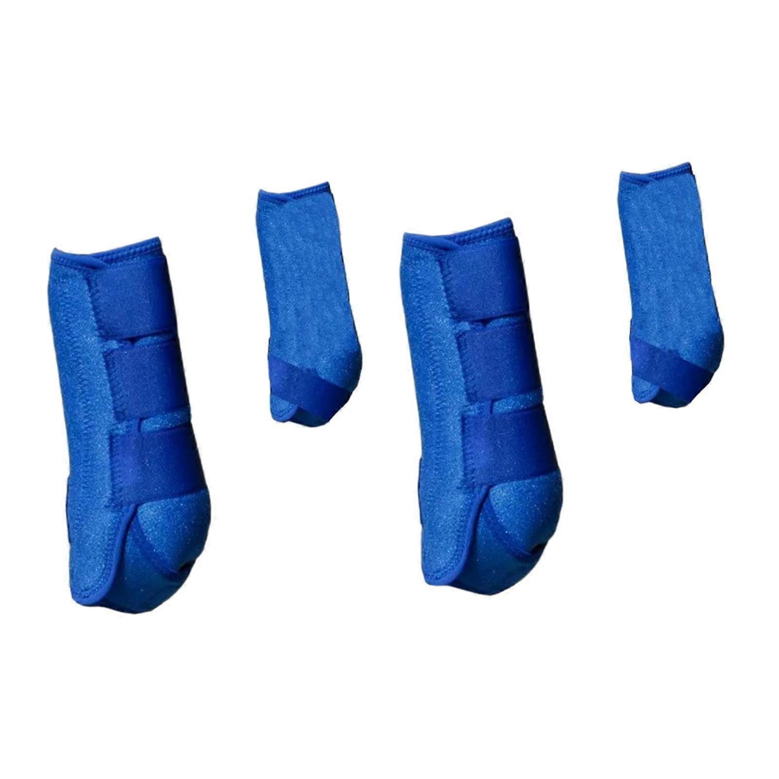 4X Horse Boot Leg Wraps Leg Protectors Front  Rear Legs for Jumping Training blue
