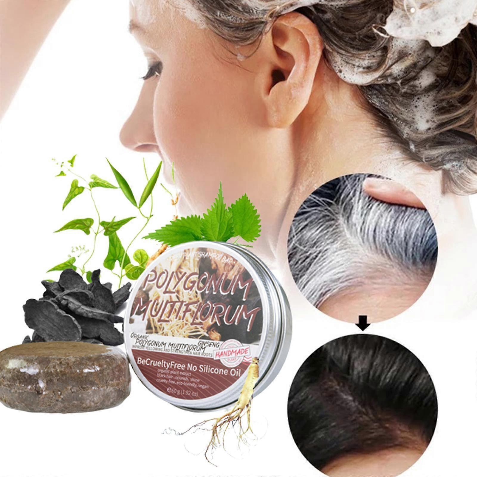60g(A)$He Shou Wu Shampoo Soap Ginseng Shampoo Soap Nourishing Essential Oil Handmade Soap