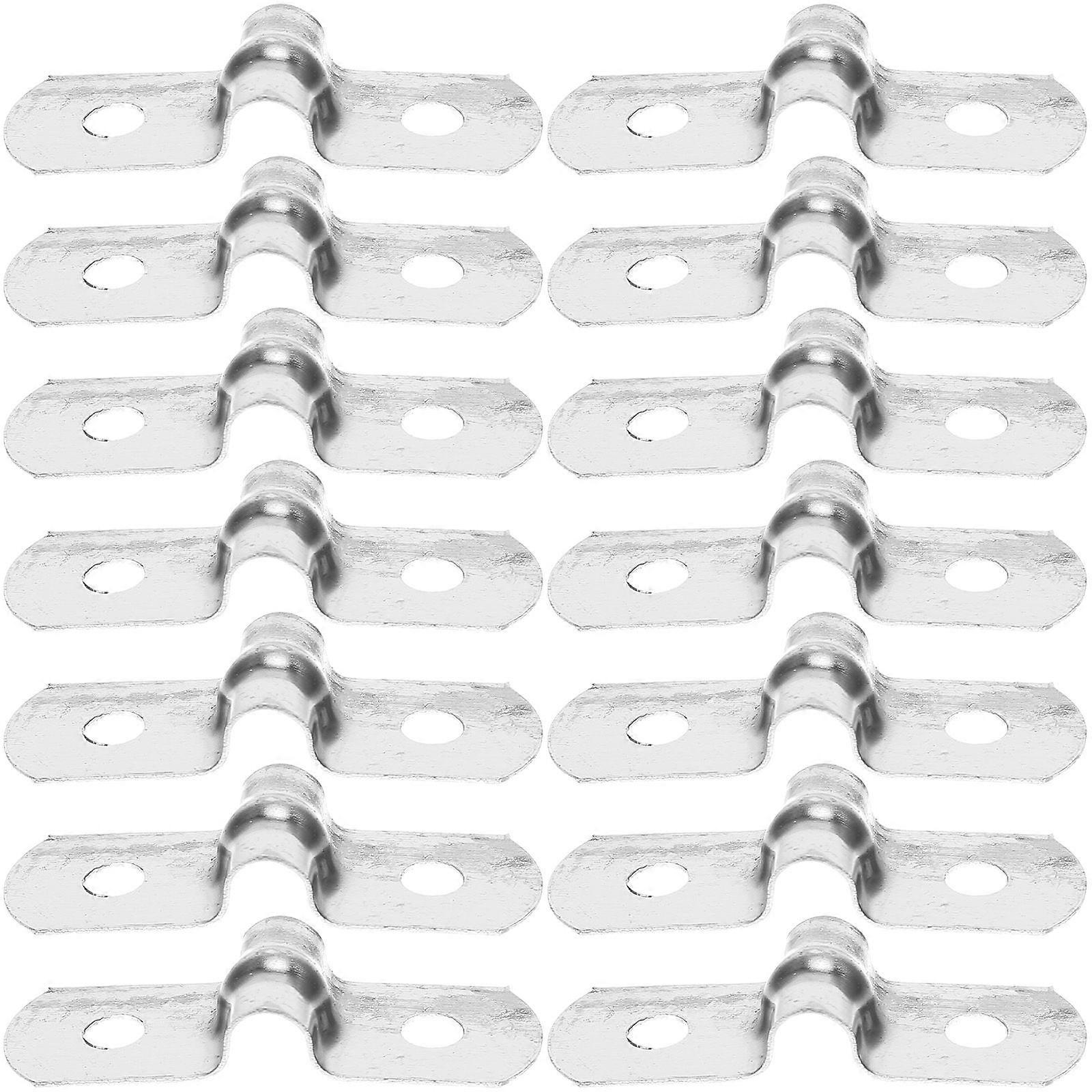 Silver U Bracket Pipe Clamp for Fixing Use 100Pcs Stainless Steel