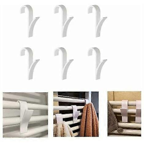 10PCS Universal Towel Radiator Hook  Plastic, White
