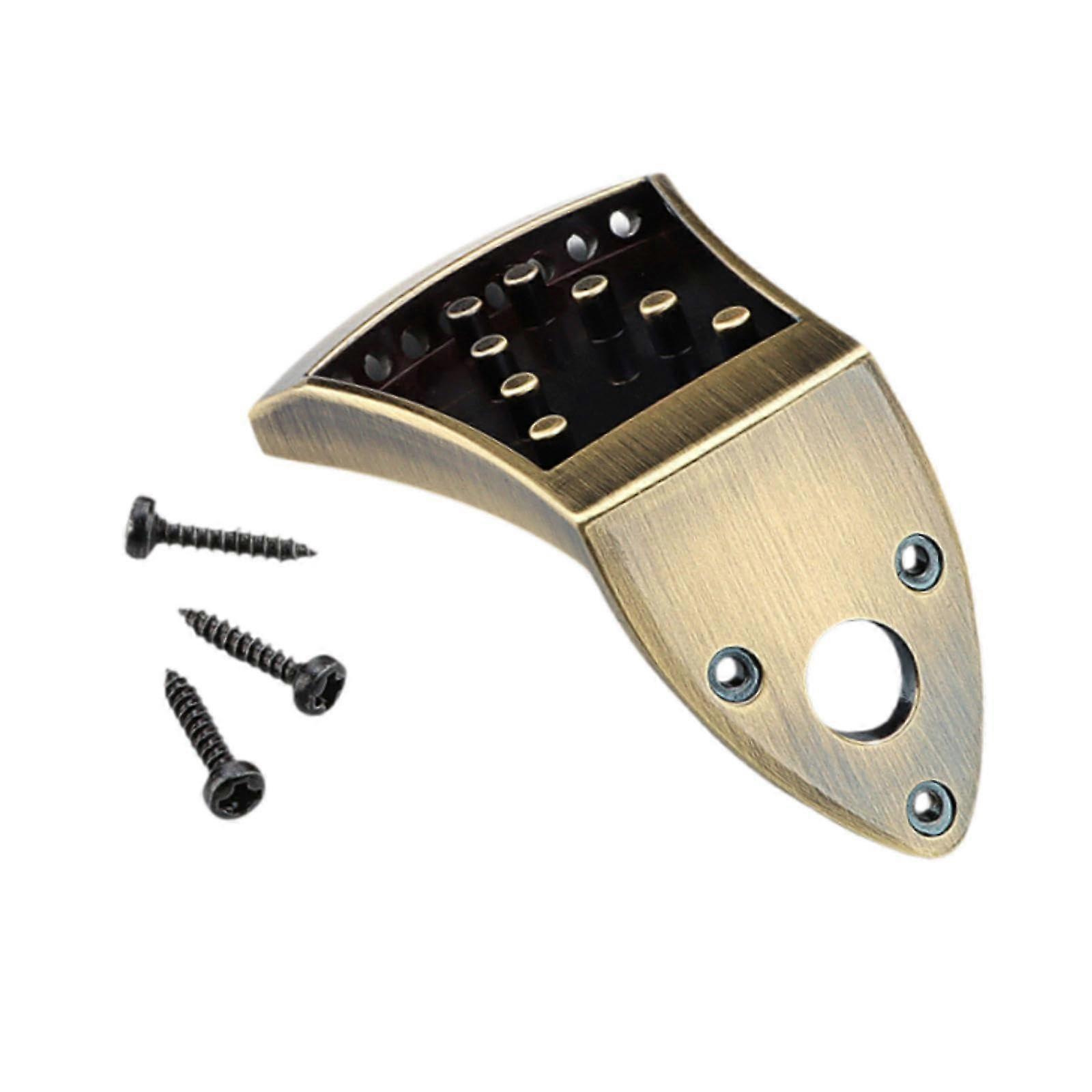 Triangular mandolin string holder with screws, replacement, easy installation for 8string mandolin guitar musical instrument parts.