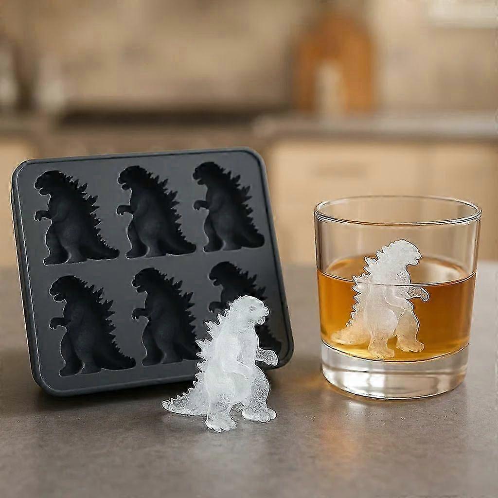 Monster Ice Mold,Molds With Homemade Flavored Frozen Snacks Large Silicone Ice Cube Mold Makes 6 Giant Whiskey Ice Dragon Silicone