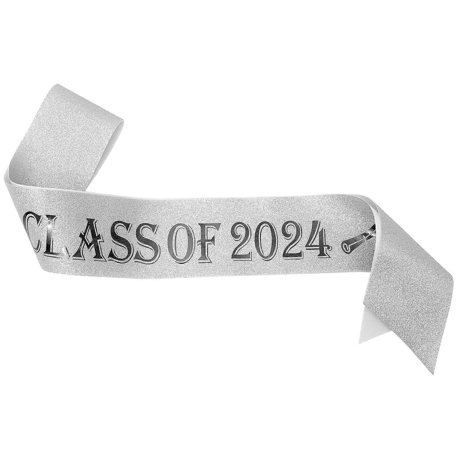 Graduation Season Shoulder Strap Party Sash Cloth Gold Glitter Fabric Long Strip Graduation Theme Costume Prop 160.00X9.50X0.10CM 1Pack