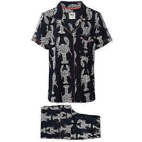 Chelsea Peers Lobster Sketch Print Cropped Pyjama Set