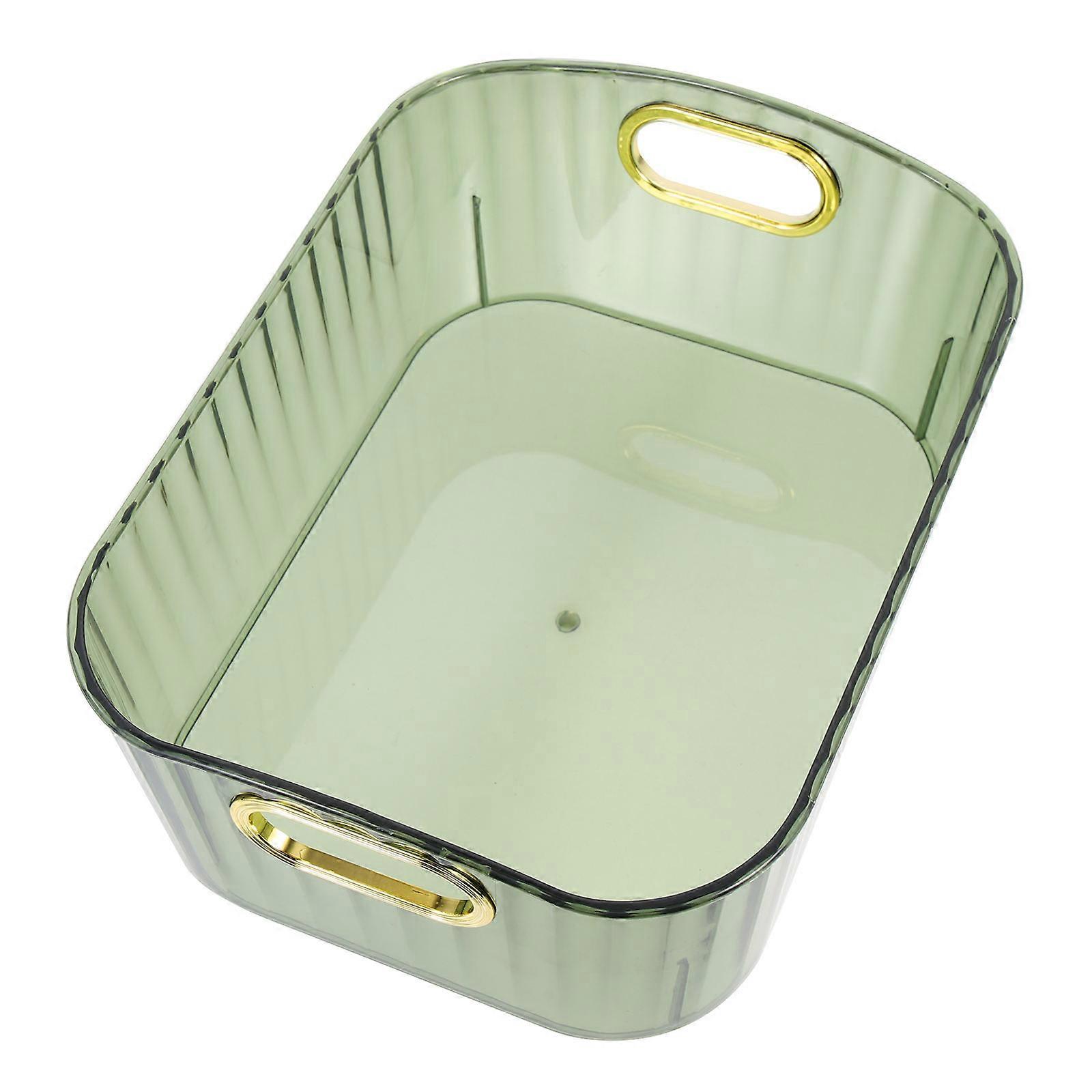 Home Sundries Organizer Cosmetics Storage Tray For Bedroom Lightweight Style Green 1Pcs