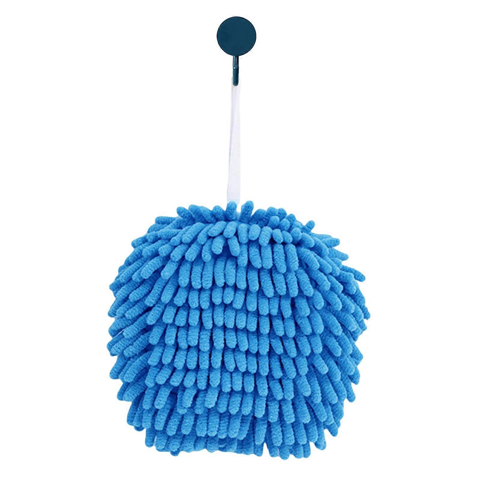 Simple Towel Carry Soft Handball Microfiber Washcloth Quick Cleanliness and Comfort for Hand Cleaning Blue