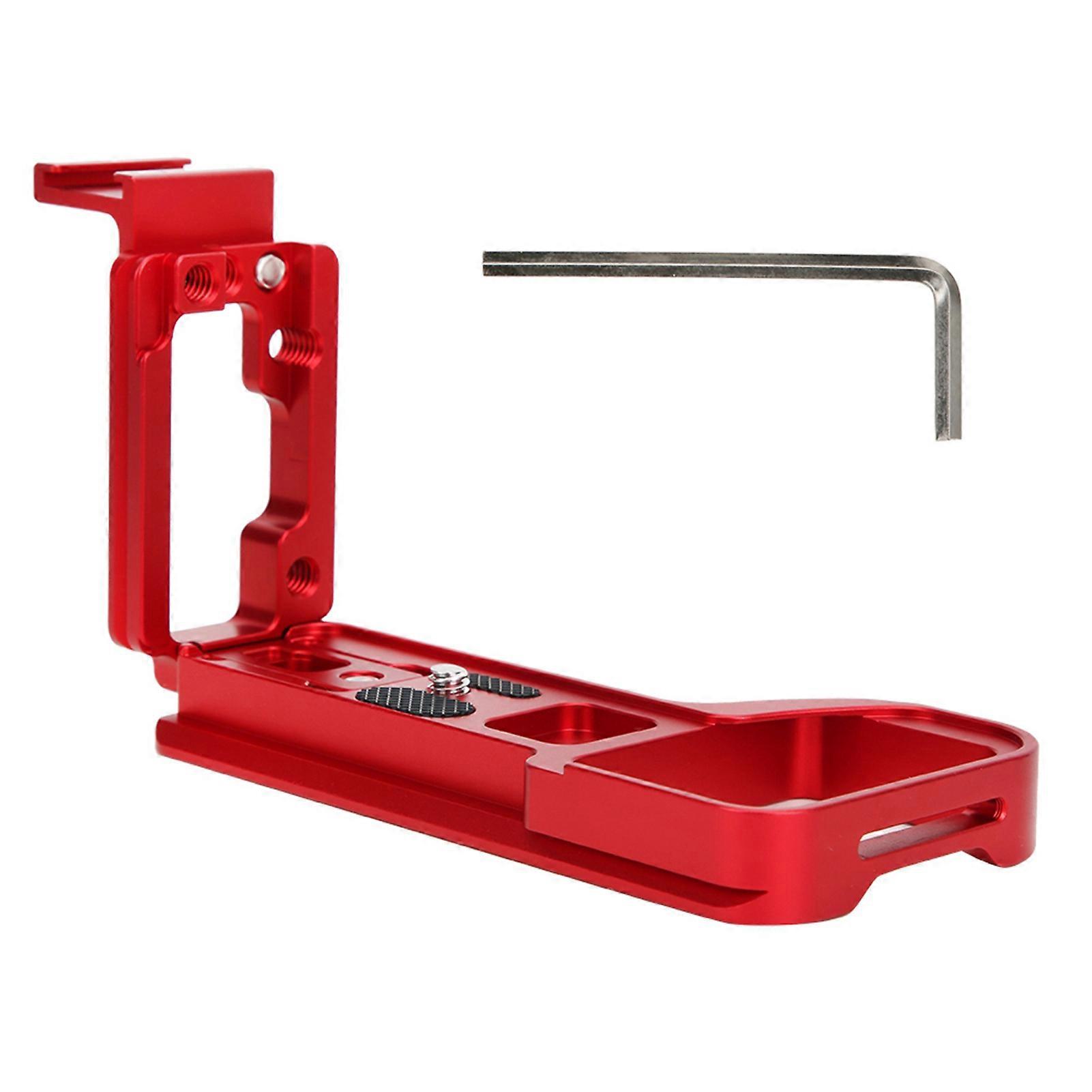 Aluminium Alloy L Shape Stretchable Quick Release Plate for A6600 ILCE‑6600 Mirrorless Camera(red )