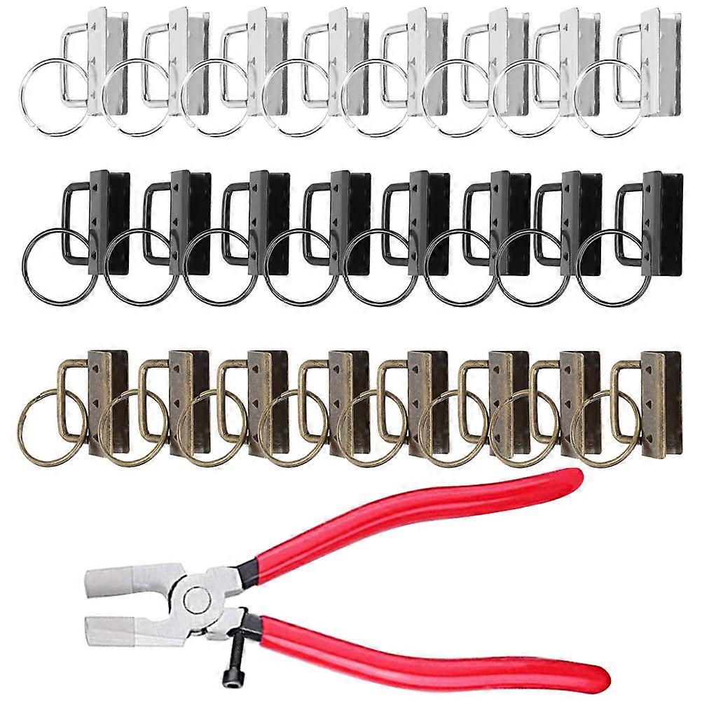 Keychain Clamp Fob DIY Supplies for Craft Projects Handmade Iron Rectangle 1Set