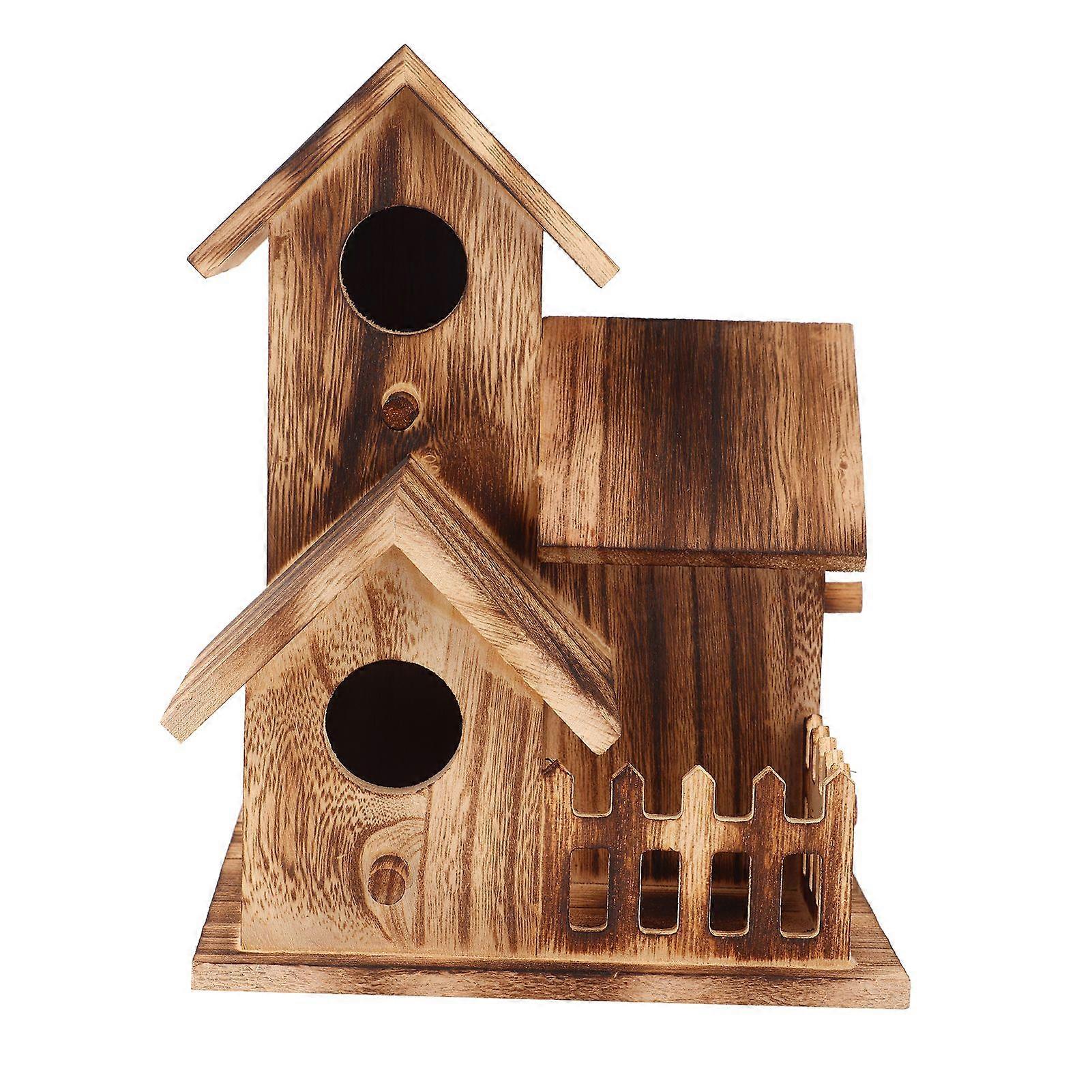 خشبي Birdhouse صغير في الهواء الطلق حديقة الطيور تعشيش مربع الطيور بيت الأليفة الديكور YMJJ
