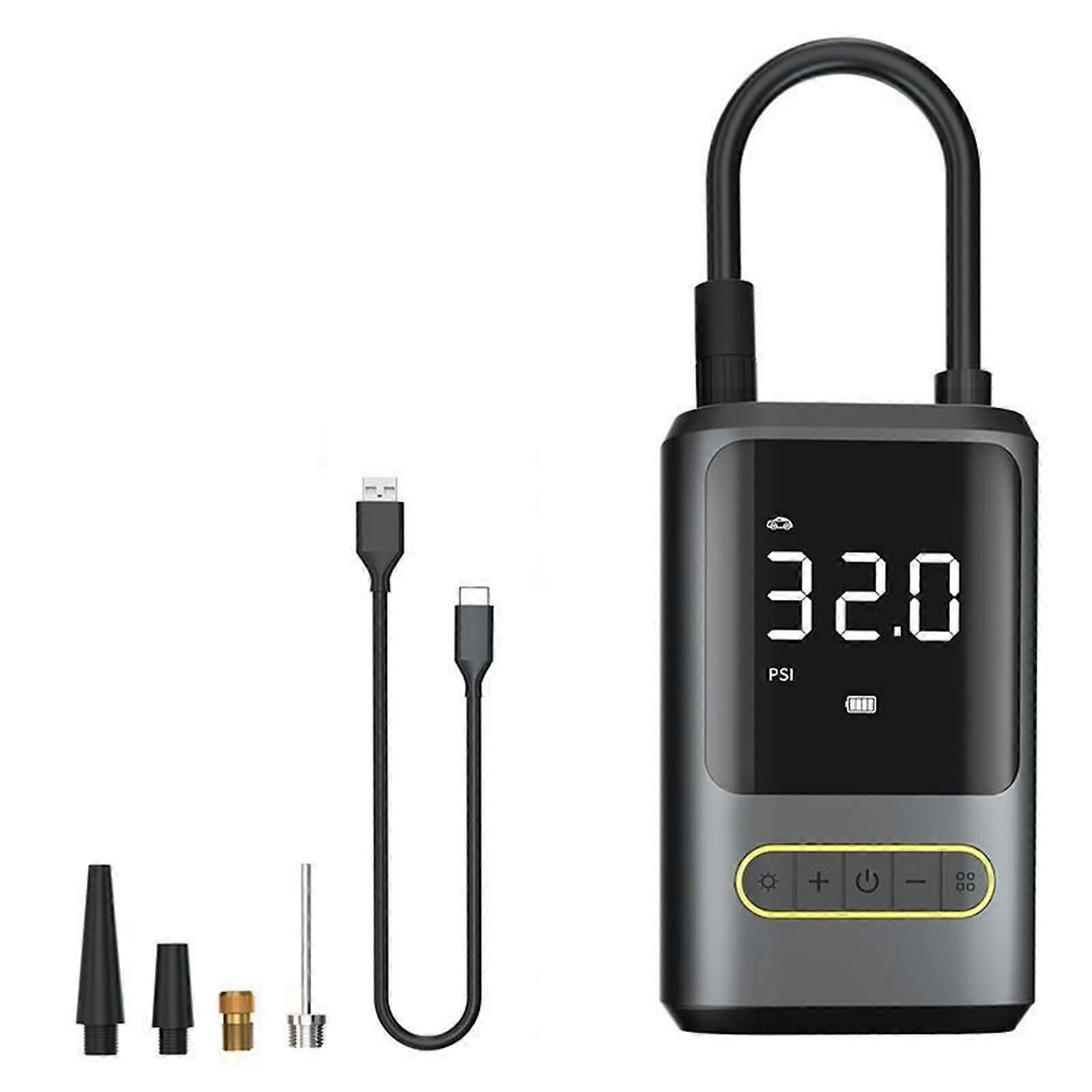 Portable Air Compressor Electric Car MotorcycleTire Inflator Digital Gauge LED