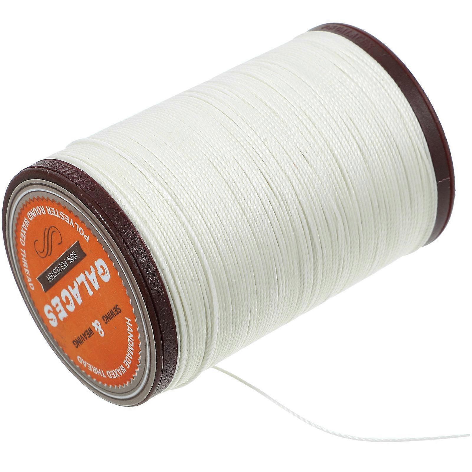 Hand Sewing Thread Round Waxed Polyester for Leather Projects Craft DIY Rice Meters 1Set