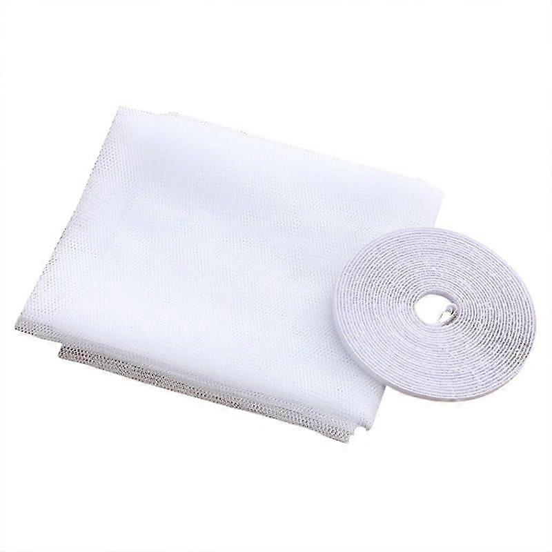 1pc AntiFly Mosquito Net Window Screen Mesh SelfAdhesive Mosquito Insect Fly Bug Net Curtain Home Protection (White, 1.3x1.5m) 1.3x1.5m White